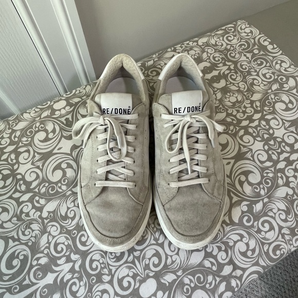 Re/Done Tan Suede 90s Skate Sneaker - Picture 1 of 8
